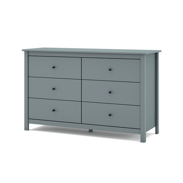 Komoda sivozelená z borovicového dreva 130x80x45 cm Misti – Marckeric-image-3