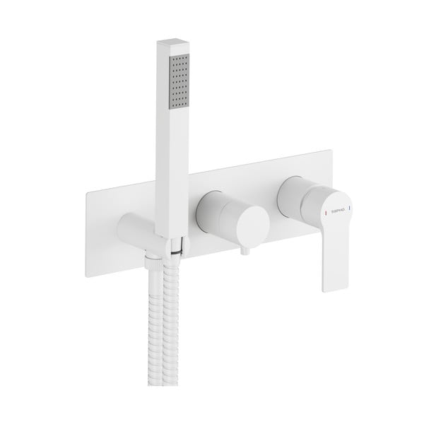 Biela podomietková sprchová batéria (3 výstupy) Pax – Sapho-image-1
