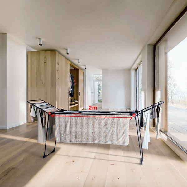 Čierny sušiak na bielizeň Infinity Flex 30m – Vileda-image-1