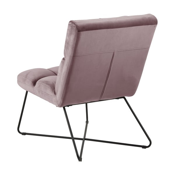 Ružové zamatové kreslo Alba – Actona-image-3