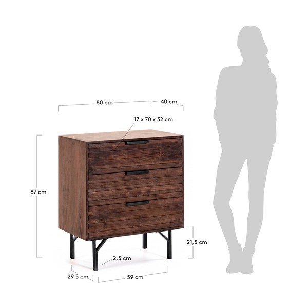 Tmavohnedá komoda La Forma Atalia-image-4