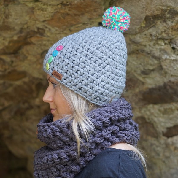 Ručne háčkovaná čapica DOKE BC Light Short-image-2