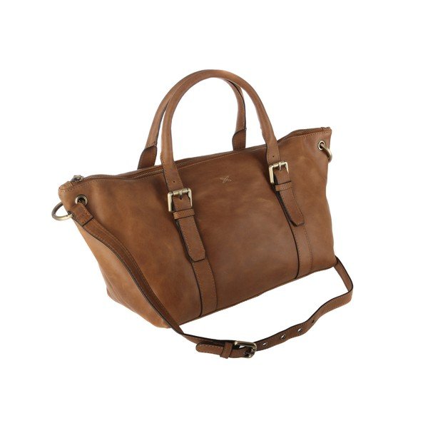 Dámska kožená kabelka Poppy Vintage Treacle-image-2