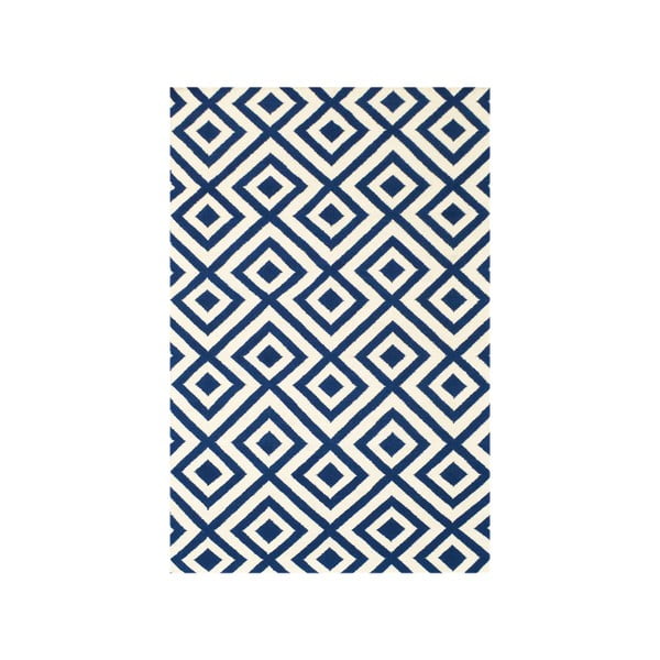 Vlnený koberec Luisa Dark Blue, 200x140 cm
