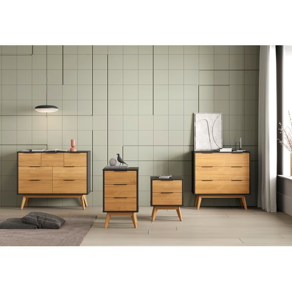 Nočný stolík z borovicového dreva v prírodnej farbe Lavis - Marckeric-image-1