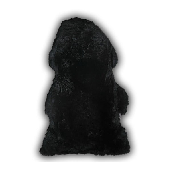 Čierna ovčia kožušina Pipsa Mouton, 110 × 80 cm