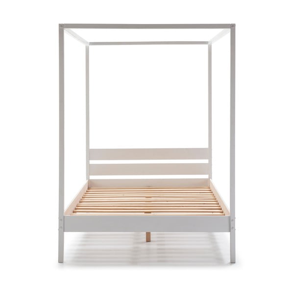 Biela dvojlôžková posteľ s roštom 140x190 cm Dossel – Marckeric-image-2