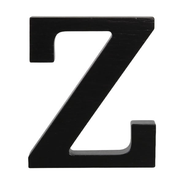 Čierne drevené písmeno Typoland Z
