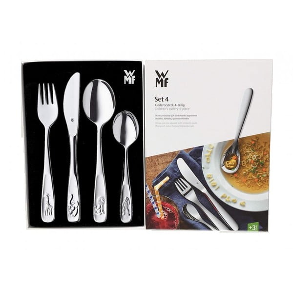 Súprava 4 detských príborov z antikoro ocele WMF Zoo-image-1