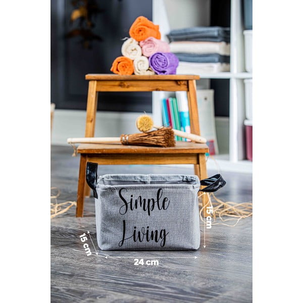 Úložný látkový košík 30x22x19 cm – Mioli Decor-image-2