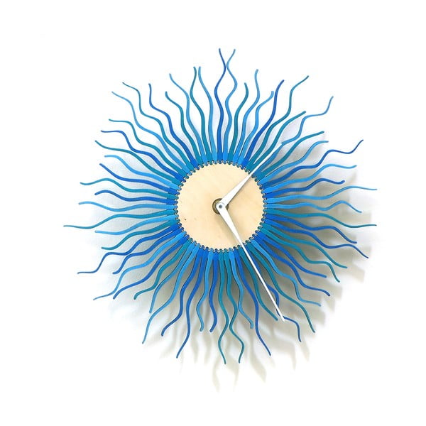 Drevené hodiny Radium modré, 29 cm