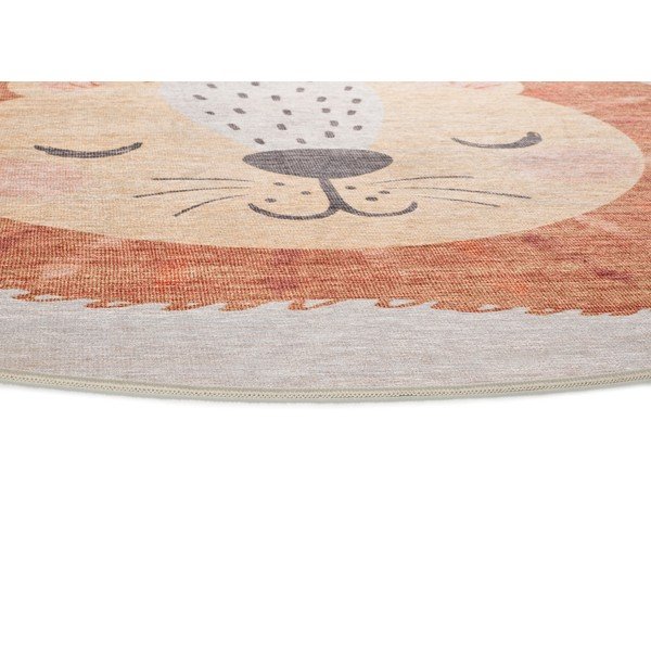 Oranžovo-krémový umývateľný detský koberec ø120 cm Candy – Universal-image-2