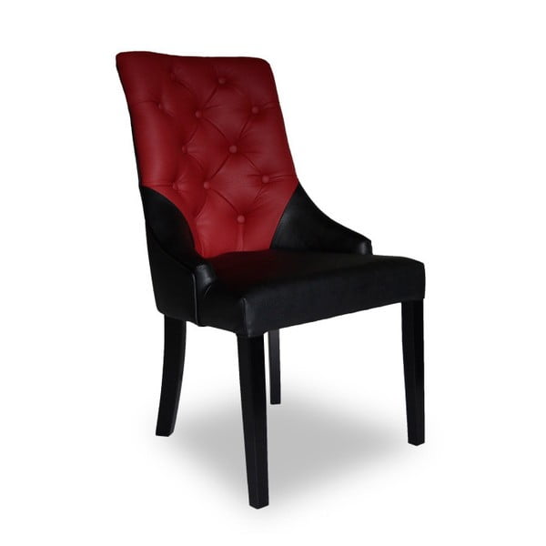 Červeno-čierna jedálenská stolička Massive Home Marta