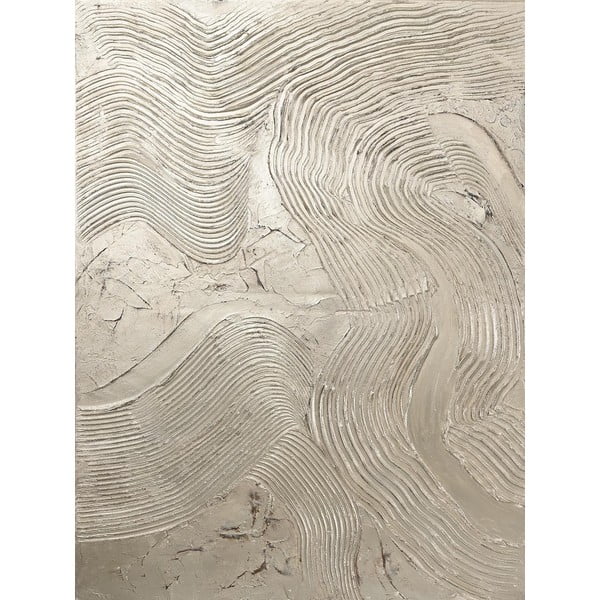 Ručne maľovaný obraz 88x118 cm Metallic Silver – Malerifabrikken