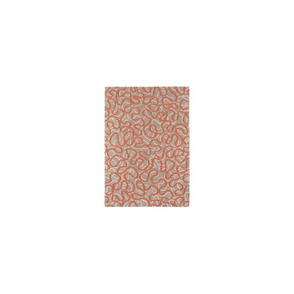 Vlnený koberec Squiggle Orange, 160x230 cm