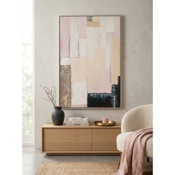 Tlačený/s ručne maľovanými prvkami obraz s rámom/na plátne 80x120 cm Meldert – Yes Everyday-image-1
