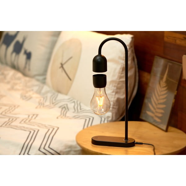 Čierna stolová lampa (výška 36,5 cm) Evaro – Gingko-image-1