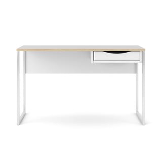 Biely pracovný stôl Tvilum Function Plus, 130 x 48 cm