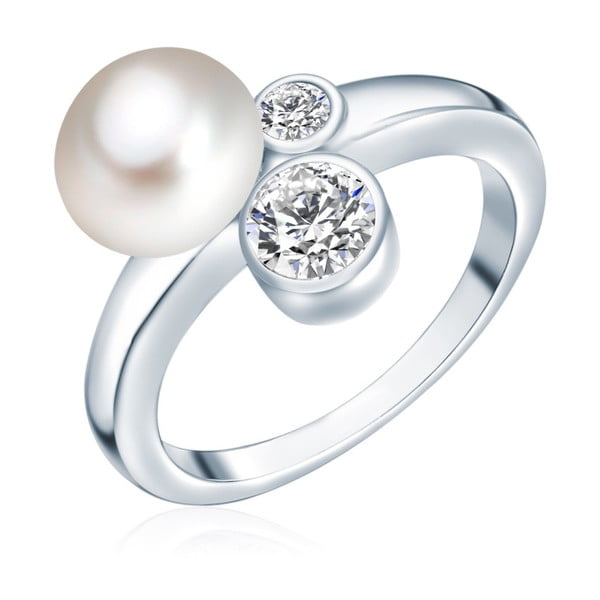 Prsteň s perlou s achátom Nova Pearls Copenhagen Satyr