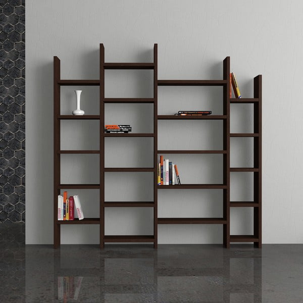 Knižná polica Ladder, wenge-image-1