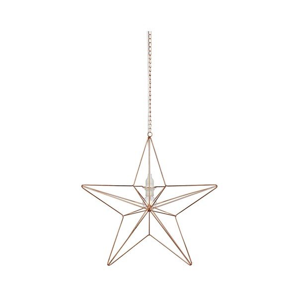 Závesná svietiaca dekorácia v medenej farbe Markslöjd Tjusa Star Copper, ø 42 cm-image-2