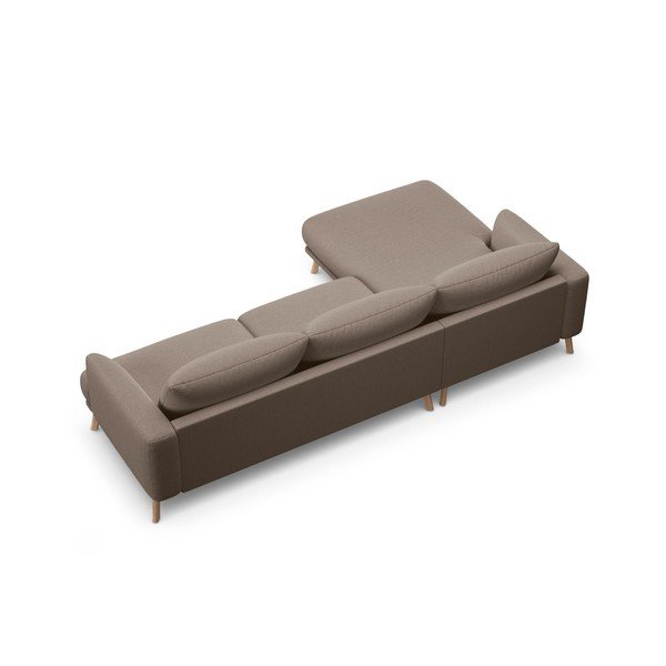 Taupe rohová pohovka (ľavý roh/s leňoškou) Naomi – Micadoni -image-2
