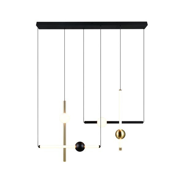 Čierne/v zlatej farbe LED závesné svietidlo so stmievačom Melita – Trio