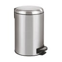 Pedálový odpadkový kôš v striebornej farbe Wenko Leman, 12 l