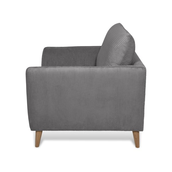 Tmavosivé menčestrové kreslo Paris – Scandic-image-3