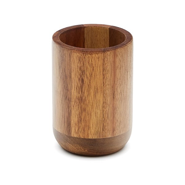 Drevený téglik na zubné kefky v prírodnej farbe Senda – Kave Home