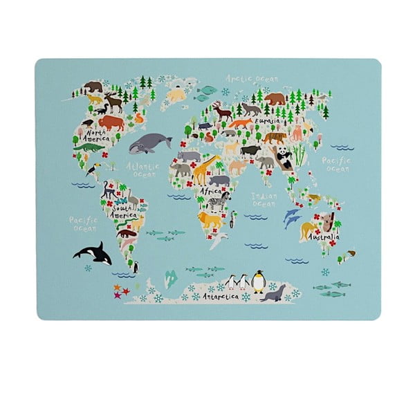 Podložka na stôl Little Nice Things World Map, 55 × 35 cm