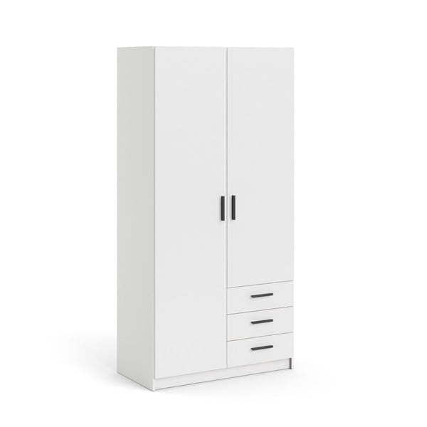 Biela šatníková skriňa 99x200 cm Sprint – Tvilum-image-2