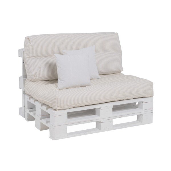 Bielo-béžové záhradné sedáky na palety v súprave 4 ks 80x112 cm – Ixia