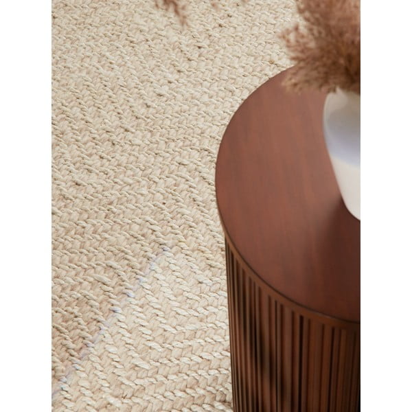 Krémový/slonovinový ručne tkaný koberec s prímesou vlny 160x230 cm Majoli – Elle Decoration-image-3