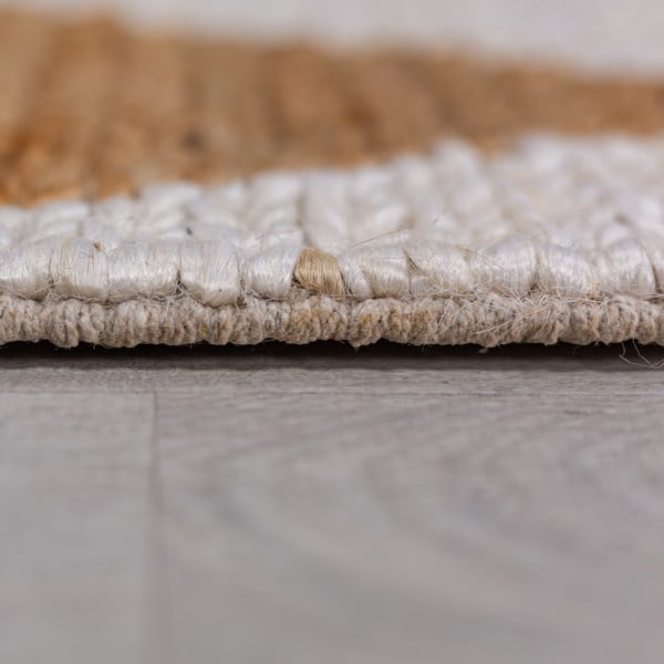 Biely/v prírodnej farbe ručne tkaný koberec s prímesou juty 160x230 cm Effie Diamond – Flair Rugs-image-4