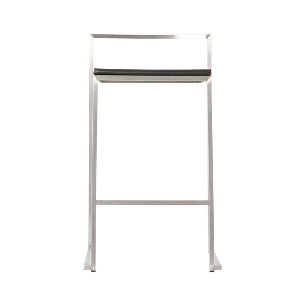 Barová stolička s čiernym sedadlom z pravej kože Kokoon Meto, výška 65 cm-image-2