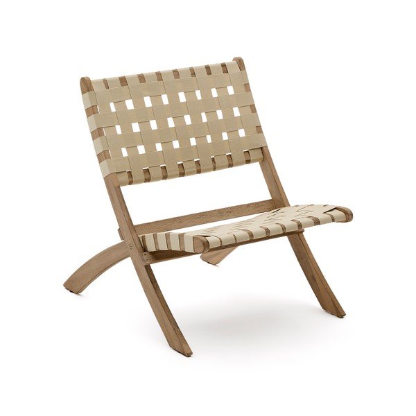 Drevené záhradné kreslo v prírodnej farbe Chabeli – Kave Home