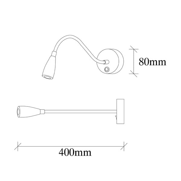 Čierne LED nástenné svietidlo Reading – Opviq lights-image-4