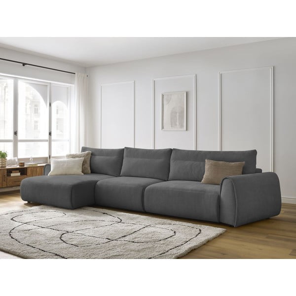 Sivá rohová pohovka Aden – Bobochic Paris-image-1