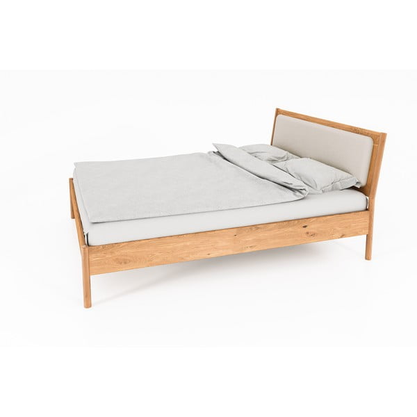 Jednolôžková posteľ z dubového dreva 90x200 cm v prírodnej farbe Pola - The Beds-image-1