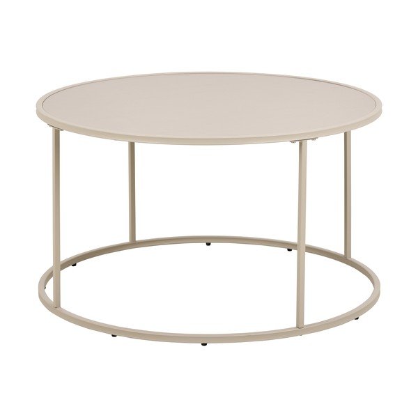 Sivý oceľový okrúhly konferenčný stolík ø 80 cm Seaford – Actona