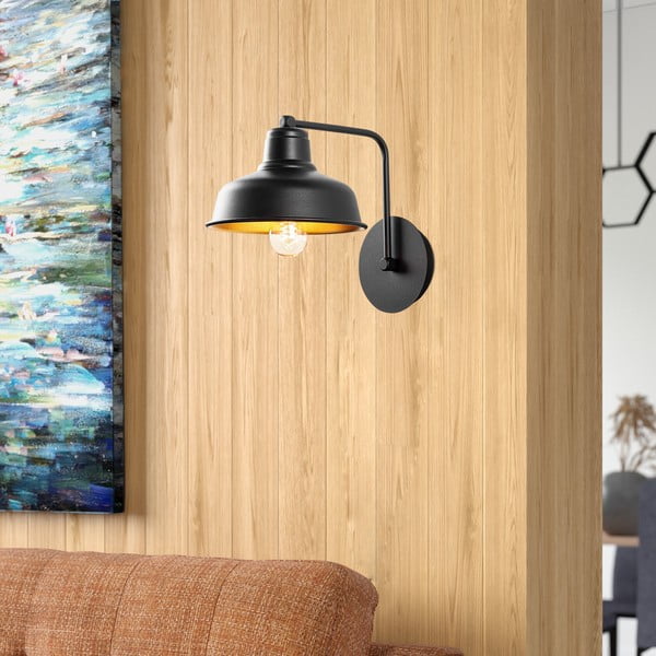 Čierne nástenné svietidlo Berceste – Opviq lights-image-1