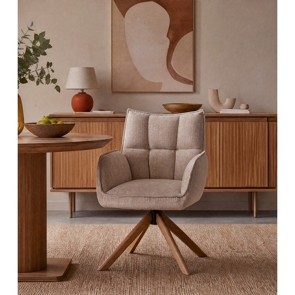 Krémovobiele čalúnené jedálenské kreslá v súprave 2 ks Marilla – Unique Furniture-image-1