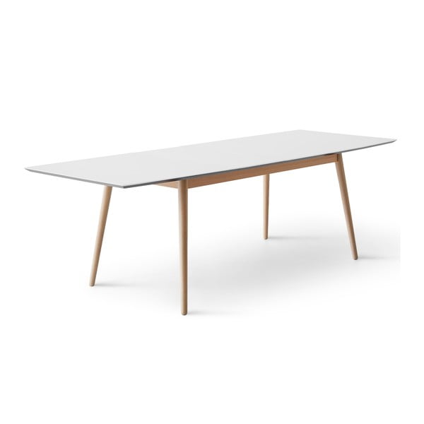 Rozkladací jedálenský stôl s bielou doskou v bielo-prírodnej farbe 90x165 cm Meza – Hammel Furniture-image-3