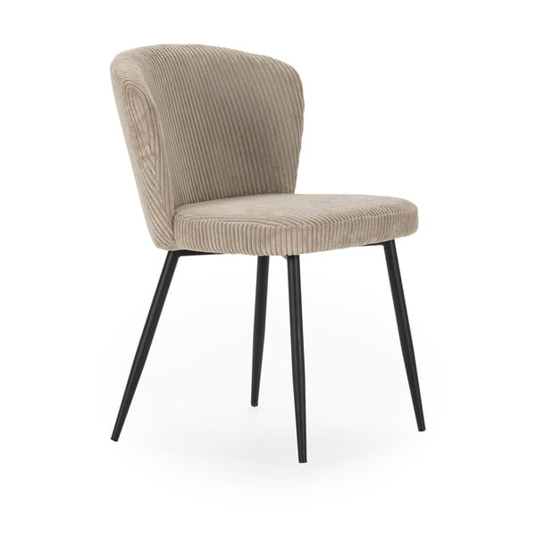 Béžové menčestrové jedálenské stoličky v súprave 4 ks Megan – Marckeric