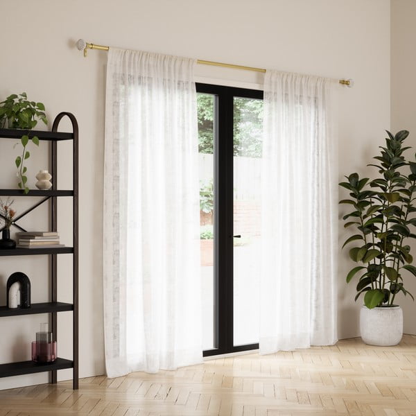 Oceľová roztiahnuteľná garniža 107 - 305 cm Pleat - Umbra-image-3