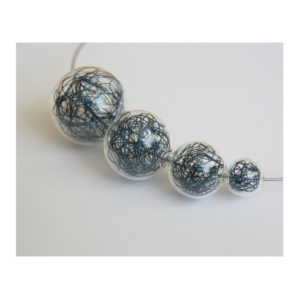 Modrý sklenený náhrdelník ko–ra–le Wired