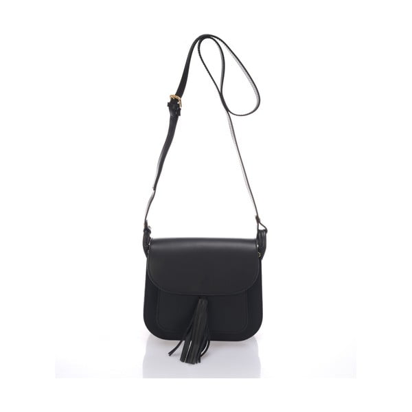 Čierna kožená kabelka Lisa Minardi Bycast