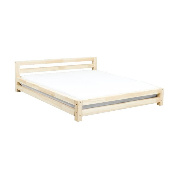 Dvojlôžková lakovaná posteľ zo smrekového dreva Benlemi Double, 180 × 200 cm