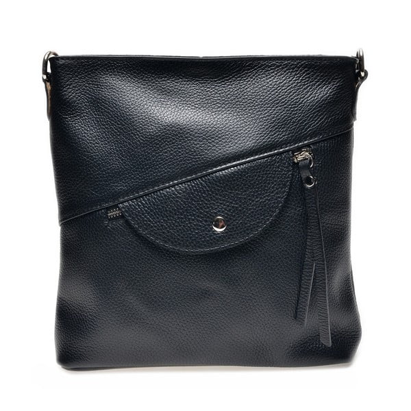 Čierna kožená kabelka Renata Corsi